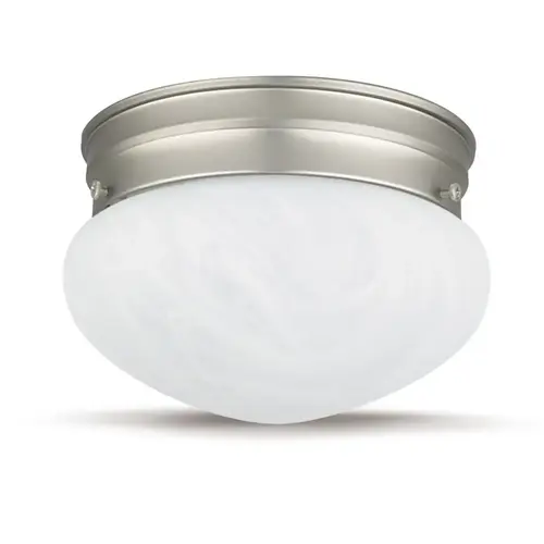 Mushroom Ceiling Fixture 1-Bulb Satin Nickel Mushroom Ceiling Fixture 1-Bulb Satin Nickel
