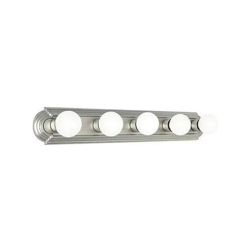 30" 5-Light Satin Nickel Tiered Vanity Strip 30" 5-Light Satin Nickel Tiered Vanity Strip