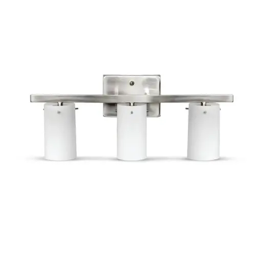 Boca 3-Light Bright Satin Nickel Vanity Fixture Boca 3-Light Bright Satin Nickel Vanity Fixture