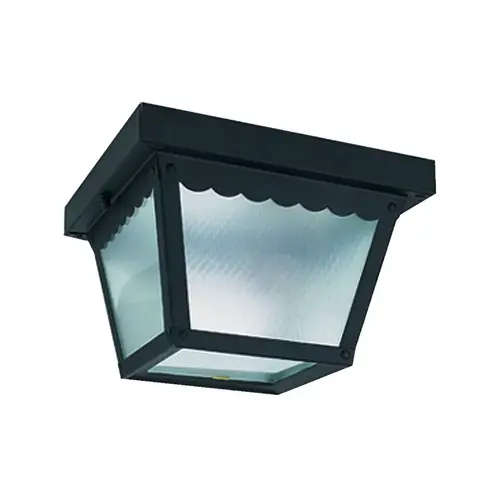 Black Metal Ceiling Fixture 9-1/4" Black Metal Ceiling Fixture 9-1/4"