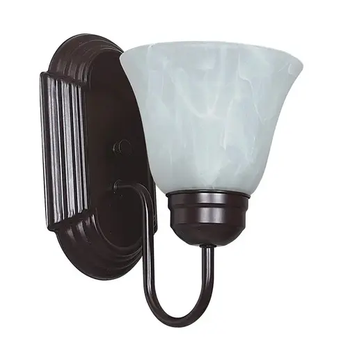 1 Light Bronze Tiered Vanity Sconce 1 Light Bronze Tiered Vanity Sconce