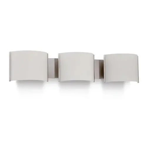 3 Light LED Sconce - Curved Frosted Glass - BSN 3 Light LED Sconce - Curved Frosted Glass - BSN