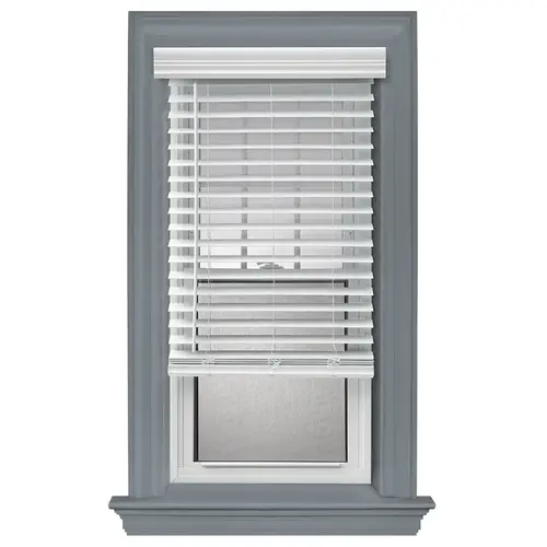 Fauxwood 2" Cordless White Blind 10x72 Fauxwood 2" Cordless White Blind 10x72