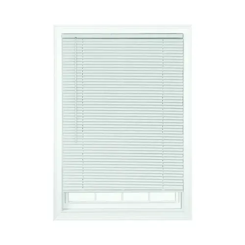 Project Source Cordless 1-in White Vinyl Light Filtering Mini-Blind 36-in x 64-in Project Source Cordless 1-in White Vinyl Light Filtering Mini-Blind 36-in x 64-in