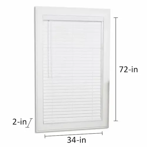 allen + roth Cordless 2-in White Faux Wood Blind 34-in x 72-in allen + roth Cordless 2-in White Faux Wood Blind 34-in x 72-in