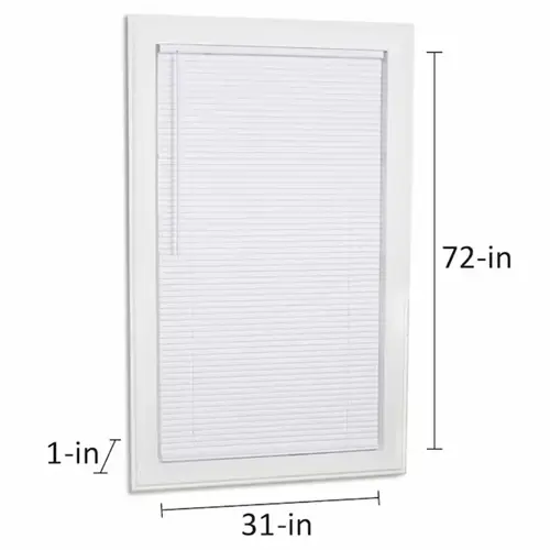 Project Source Cordless 1-in White Room Darkening Mini-Blind 31-in x 72-in Project Source Cordless 1-in White Room Darkening Mini-Blind 31-in x 72-in