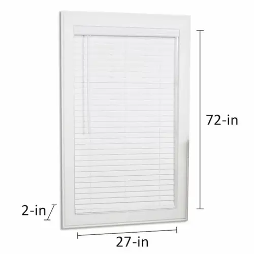 allen + roth Cordless 2-in White Faux Wood Blind 27-in x 72-in allen + roth Cordless 2-in White Faux Wood Blind 27-in x 72-in