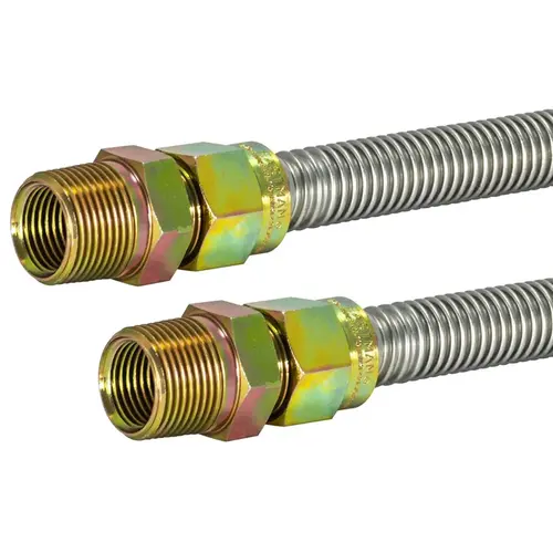 3Ft Stainless Steel Flexible Appliance Gas Connector 3Ft Stainless Steel Flexible Appliance Gas Connector