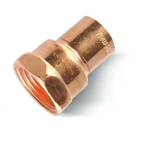 Copper Female Adapter 1/2" I.D. Sweat x 1/2" FIP Copper Female Adapter 1/2" I.D. Sweat x 1/2" FIP