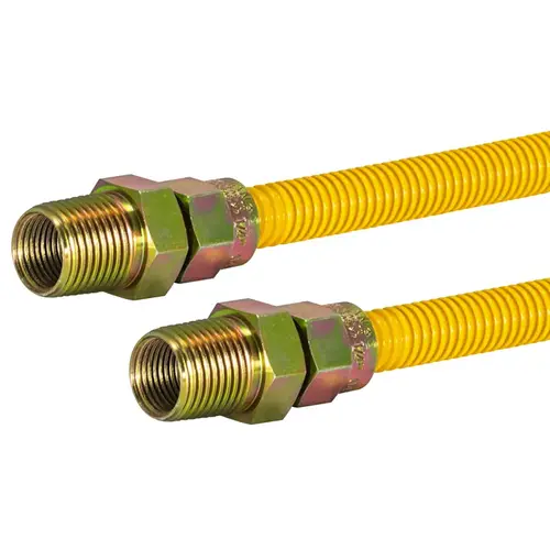Eastman Yellow Coating Gas connector 1/2 MIP x 1/2 MIP x 36" Eastman Yellow Coating Gas connector 1/2 MIP x 1/2 MIP x 36"