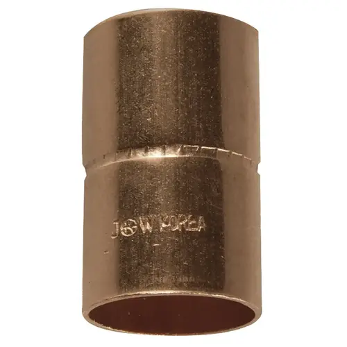 Copper Coupling with Stop 3/8" O.D. (1/4" I.D.) Copper Coupling with Stop 3/8" O.D. (1/4" I.D.)