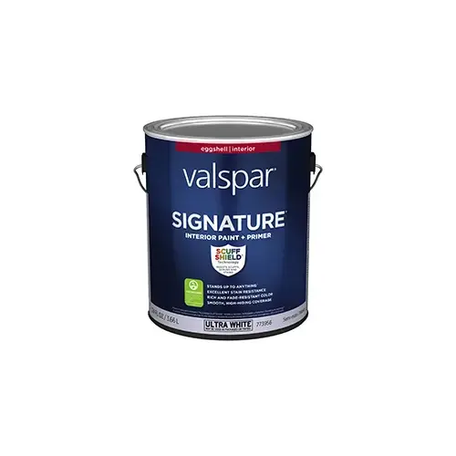 Valspar Signature Interior Paint Eggshell Ultra White/Base A One Gallon 2002-8A Valspar Signature Interior Paint Eggshell Ultra White/Base A One Gallon 2002-8A