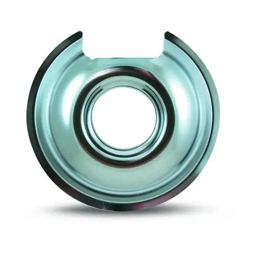 Chrome-plated 6-in Universal Drip Pan, Pack of 6 Chrome-plated 6-in Universal Drip Pan, Pack of 6