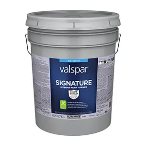 Valspar Signature Interior Paint Flat/Matte Ultra White/Base A Five Gallons 6008-3B 8110526008-3B