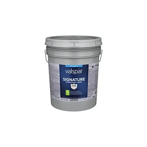 Valspar Signature Interior Paint Flat/Matte Ultra White/Base A Five Gallons 00SW6157 Valspar Signature Interior Paint Flat/Matte Ultra White/Base A Five Gallons 00SW6157