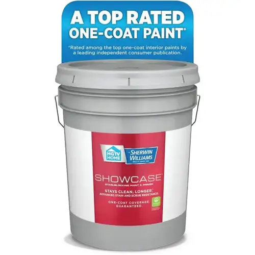 HGTV Home by Sherwin-Williams Showcase Flat Ultra White Tintable Acrylic Interior Paint & Primer, 5-Gallon HGTV Home by Sherwin-Williams Showcase Flat Ultra White Tintable Acrylic Interior Paint & Primer, 5-Gallon