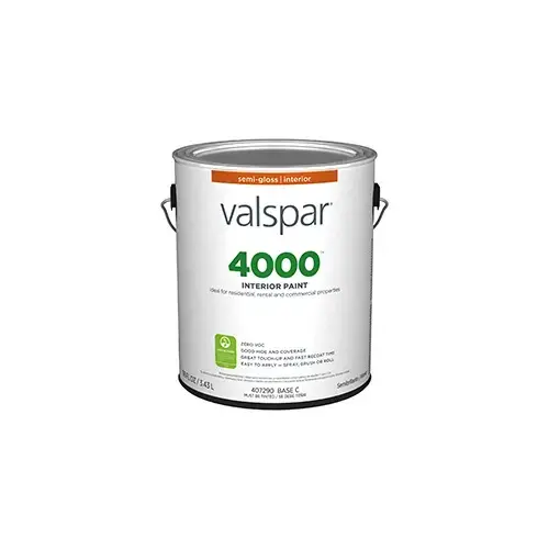 Valspar 4000 Interior Paint Semi-Gloss Base C/Neutral One Gallon 3007-5B Valspar 4000 Interior Paint Semi-Gloss Base C/Neutral One Gallon 3007-5B