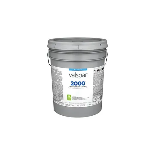 Valspar 2000 Interior Paint Flat/Matte White Base/Pastel Five Gallons 2003-8A Valspar 2000 Interior Paint Flat/Matte White Base/Pastel Five Gallons 2003-8A