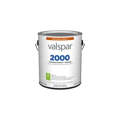 Valspar 2000 Interior Paint Semi-Gloss White Base/Pastel One Gallon HGSW3346 Valspar 2000 Interior Paint Semi-Gloss White Base/Pastel One Gallon HGSW3346