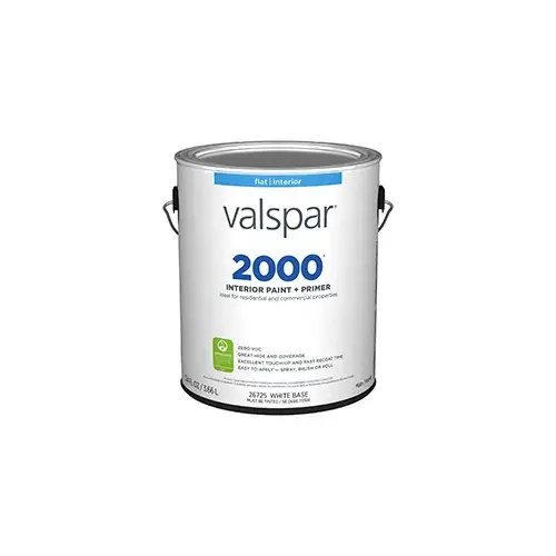 Valspar 2000 Interior Paint Flat/Matte White Base/Pastel One Gallon HGSW6815 Valspar 2000 Interior Paint Flat/Matte White Base/Pastel One Gallon HGSW6815