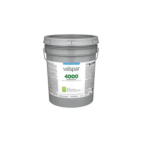 Valspar 4000 Interior Paint Flat/Matte White Base/Pastel Five Gallons 2002-8A Valspar 4000 Interior Paint Flat/Matte White Base/Pastel Five Gallons 2002-8A