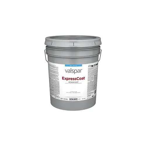 Valspar Express Coat Interior Paint Flat/Matte Extra White Five Gallons HGSW3136 Valspar Express Coat Interior Paint Flat/Matte Extra White Five Gallons HGSW3136