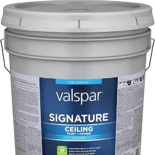 Valspar Ultra Flat White Ceiling Paint + Primer, 5-Gallon Valspar Ultra Flat White Ceiling Paint + Primer, 5-Gallon