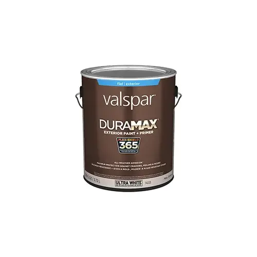 Valspar Duramax Exterior Paint Flat/Matte Ultra White/Base 1 One Gallon 1007-8B Valspar Duramax Exterior Paint Flat/Matte Ultra White/Base 1 One Gallon 1007-8B