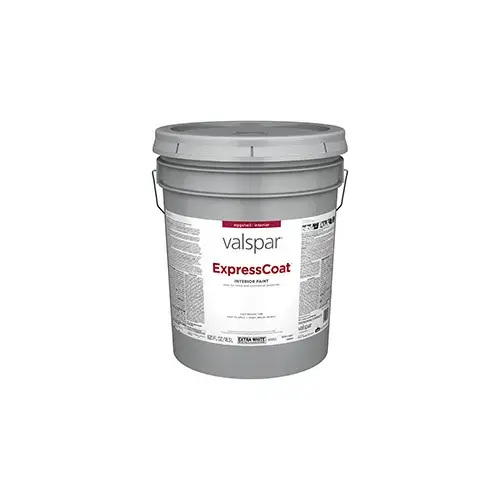 Valspar Express Coat Interior Paint Eggshell Extra White Five Gallons HGSW9010 Valspar Express Coat Interior Paint Eggshell Extra White Five Gallons HGSW9010
