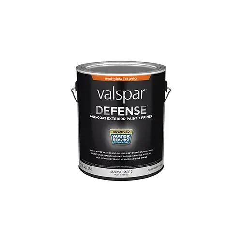 Valspar Defense Exterior Paint Semi-Gloss Base 2 One Gallon CI148 Valspar Defense Exterior Paint Semi-Gloss Base 2 One Gallon CI148