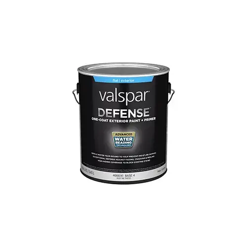 Valspar Defense Exterior Paint Flat/Matte Base 4 One Gallon 2001-5A Valspar Defense Exterior Paint Flat/Matte Base 4 One Gallon 2001-5A