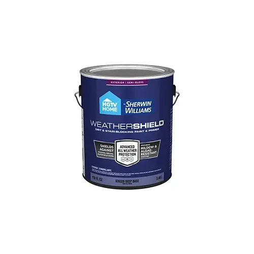 HGTV Home by Sherwin-Williams Weathershield Exterior Paint Semi-Gloss Deep One Gallon HGSW7025 HGTV Home by Sherwin-Williams Weathershield Exterior Paint Semi-Gloss Deep One Gallon HGSW7025