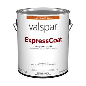 Valspar Express Coat Interior Paint Semi-Gloss Base C One Gallon 6005-6B 8111716005-6B Valspar Express Coat Interior Paint Semi-Gloss Base C One Gallon 6005-6B 8111716005-6B