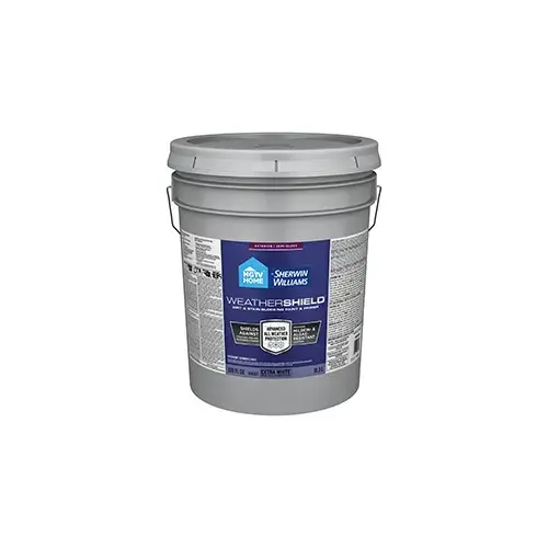 HGTV Home by Sherwin-Williams Weathershield Exterior Paint Semi-Gloss Extra Wht Five Gallons 2001-4A HGTV Home by Sherwin-Williams Weathershield Exterior Paint Semi-Gloss Extra Wht Five Gallons 2001-4A