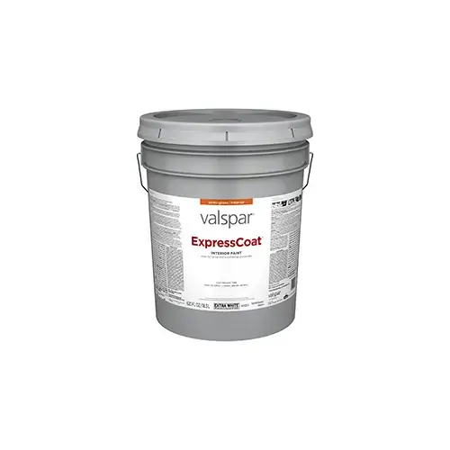 Valspar Express Coat Interior Paint Semi-Gloss Extra White Five Gallons 4005-8A Valspar Express Coat Interior Paint Semi-Gloss Extra White Five Gallons 4005-8A