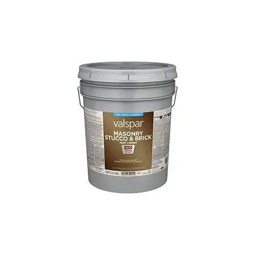 Valspar Masonry & Stucco Exterior Paint Flat/Matte Ultra White/Base 1 Five Gallons 1003-8C Valspar Masonry & Stucco Exterior Paint Flat/Matte Ultra White/Base 1 Five Gallons 1003-8C