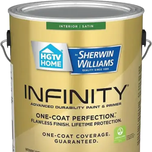HGTV Home by Sherwin-Williams Infinity Satin Base C Enamel Tintable Latex Interior Paint & Primer, 1-Gallon HGTV Home by Sherwin-Williams Infinity Satin Base C Enamel Tintable Latex Interior Paint & Primer, 1-Gallon