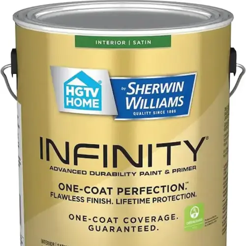 HGTV Home by Sherwin-Williams Infinity Satin Base B Enamel Tintable Latex Interior Paint & Primer, 1-Gallon HGTV Home by Sherwin-Williams Infinity Satin Base B Enamel Tintable Latex Interior Paint & Primer, 1-Gallon