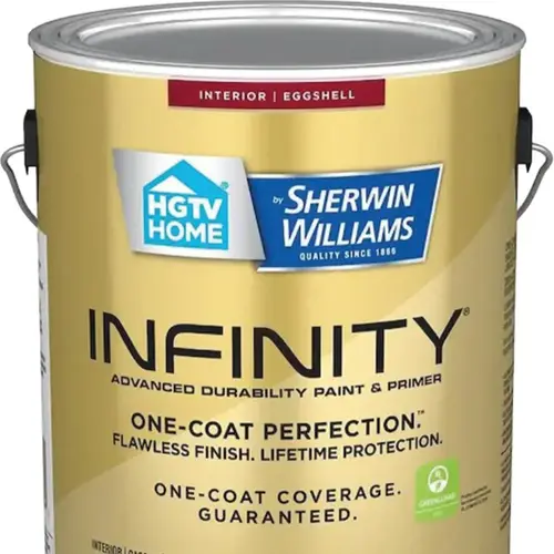 HGTV Home by Sherwin-Williams Infinity Eggshell Base B Enamel Tintable Latex Interior Paint & Primer, 1-Gallon HGTV Home by Sherwin-Williams Infinity Eggshell Base B Enamel Tintable Latex Interior Paint & Primer, 1-Gallon