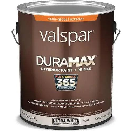 Valspar Duramax Semi-Gloss Base 1 Tintable Latex Exterior Paint + Primer, 1-Gallon Valspar Duramax Semi-Gloss Base 1 Tintable Latex Exterior Paint + Primer, 1-Gallon