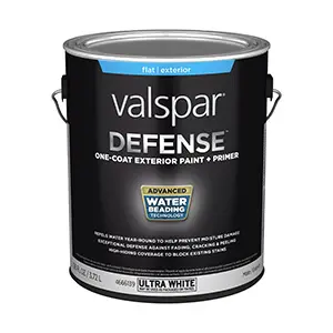 Valspar Defense Exterior Paint Flat/Matte Ultra White/Base 1 One Gallon 2008-6C 8114562008-6C Valspar Defense Exterior Paint Flat/Matte Ultra White/Base 1 One Gallon 2008-6C 8114562008-6C