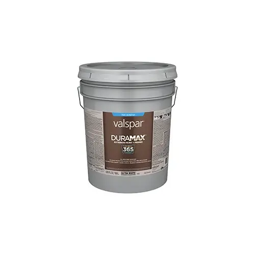 Valspar Duramax Exterior Paint Flat/Matte Ultra White/Base 1 Five Gallons 2005-6A Valspar Duramax Exterior Paint Flat/Matte Ultra White/Base 1 Five Gallons 2005-6A