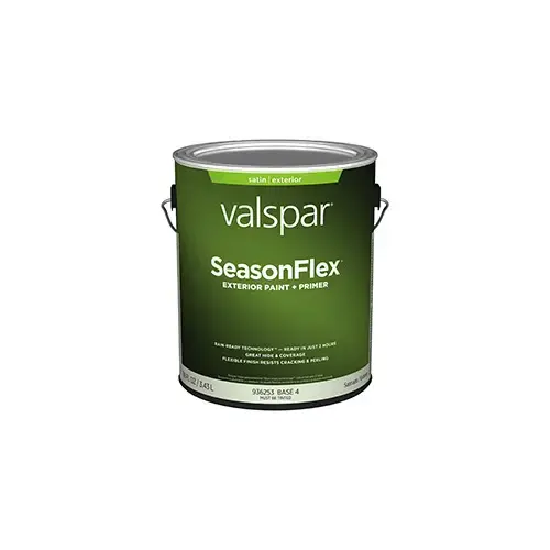 Valspar Seasonflex Exterior Paint Satin Tint Base 4 One Gallon 2004-7C Valspar Seasonflex Exterior Paint Satin Tint Base 4 One Gallon 2004-7C