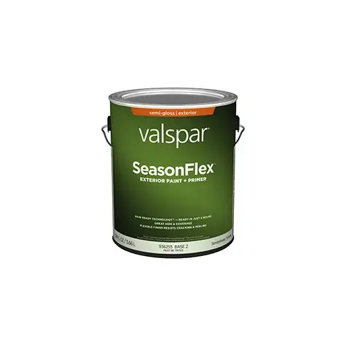 Valspar Seasonflex Exterior Paint Semi-Gloss Tint Base 2 One Gallon 3003-8A Valspar Seasonflex Exterior Paint Semi-Gloss Tint Base 2 One Gallon 3003-8A