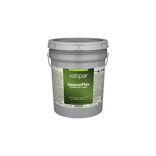 Valspar Seasonflex Exterior Paint Satin Ultra White Five Gallons 3003-2B Valspar Seasonflex Exterior Paint Satin Ultra White Five Gallons 3003-2B