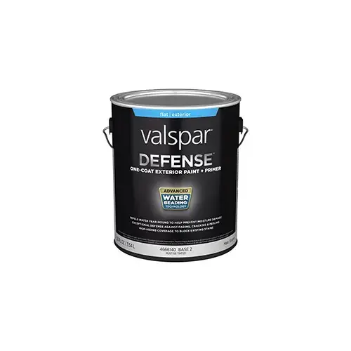 Valspar Defense Exterior Paint Flat/Matte Base 2 One Gallon 3003-8A Valspar Defense Exterior Paint Flat/Matte Base 2 One Gallon 3003-8A