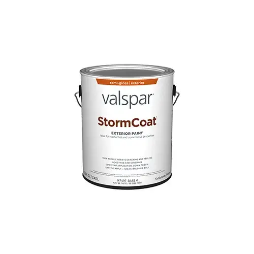 Valspar Stormcoat Exterior Paint Semi-Gloss Base 4/Neutral One Gallon 6005-2B Valspar Stormcoat Exterior Paint Semi-Gloss Base 4/Neutral One Gallon 6005-2B