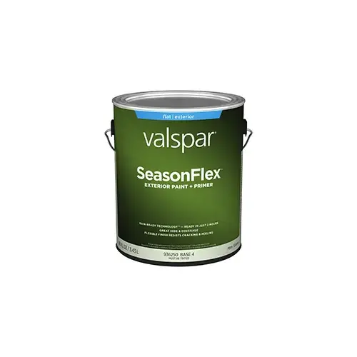 Valspar Seasonflex Exterior Paint Flat/Matte Tint Base 4 One Gallon 3003-1C Valspar Seasonflex Exterior Paint Flat/Matte Tint Base 4 One Gallon 3003-1C