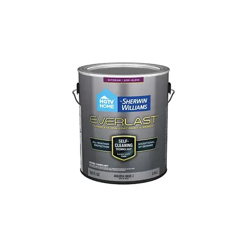 HGTV Home by Sherwin-Williams Everlast Exterior Paint Semi-Gloss Base 2 One Gallon 2004-2A HGTV Home by Sherwin-Williams Everlast Exterior Paint Semi-Gloss Base 2 One Gallon 2004-2A