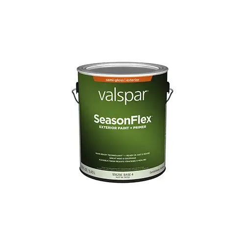 Valspar Seasonflex Exterior Paint Semi-Gloss Tint Base 4 One Gallon SW7730 Valspar Seasonflex Exterior Paint Semi-Gloss Tint Base 4 One Gallon SW7730